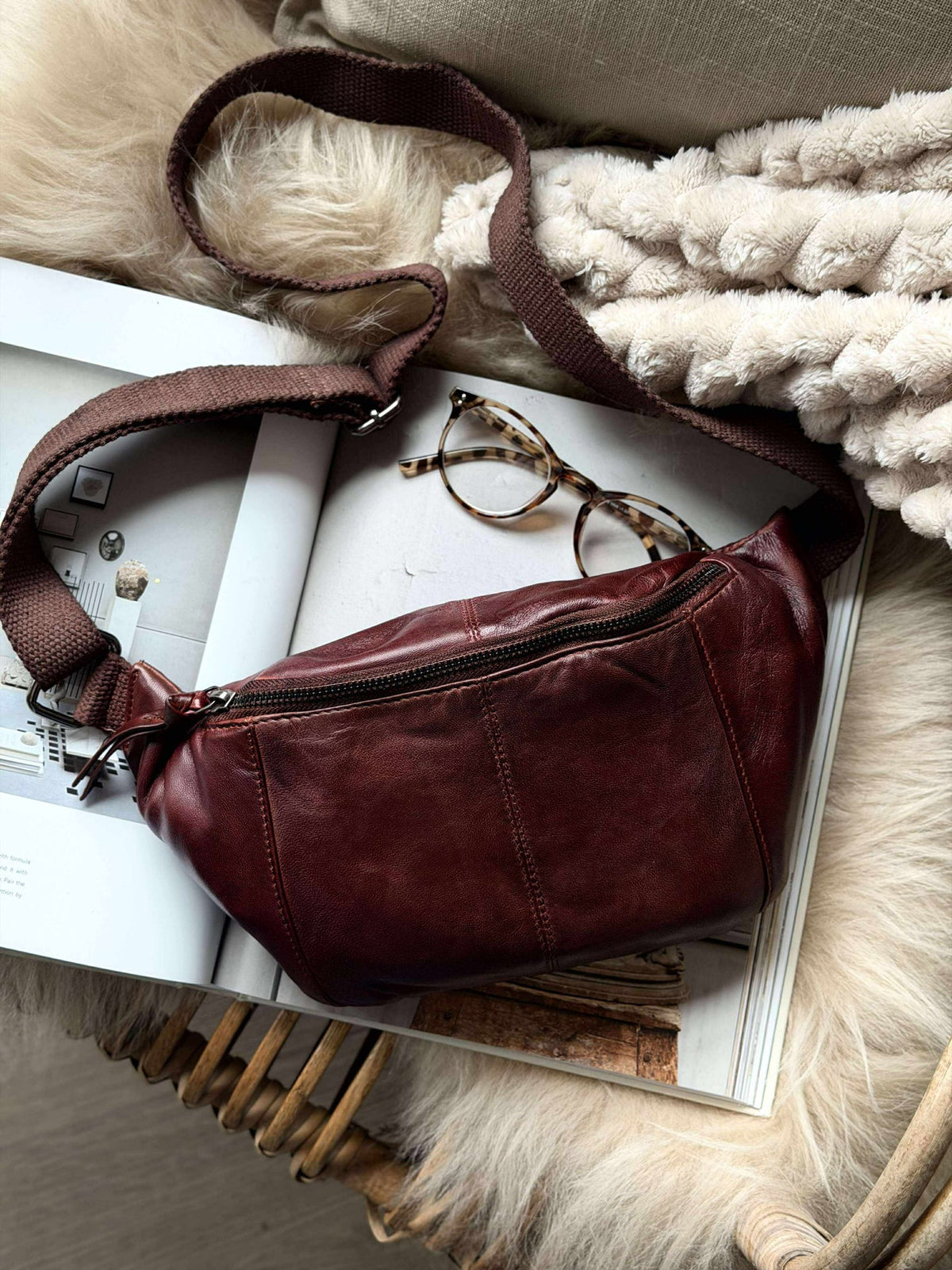 Bumbag JUNE - New Dark cognac