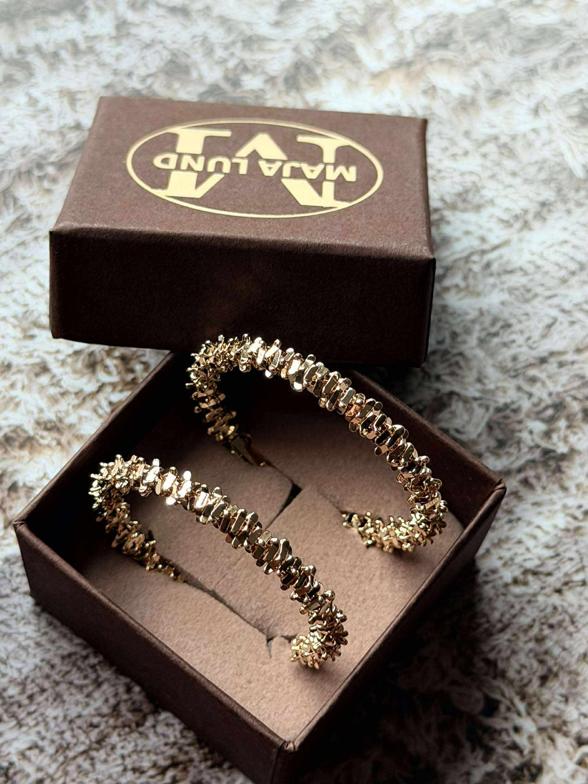 Oorbellen INA Hoops Small - 18K verguld