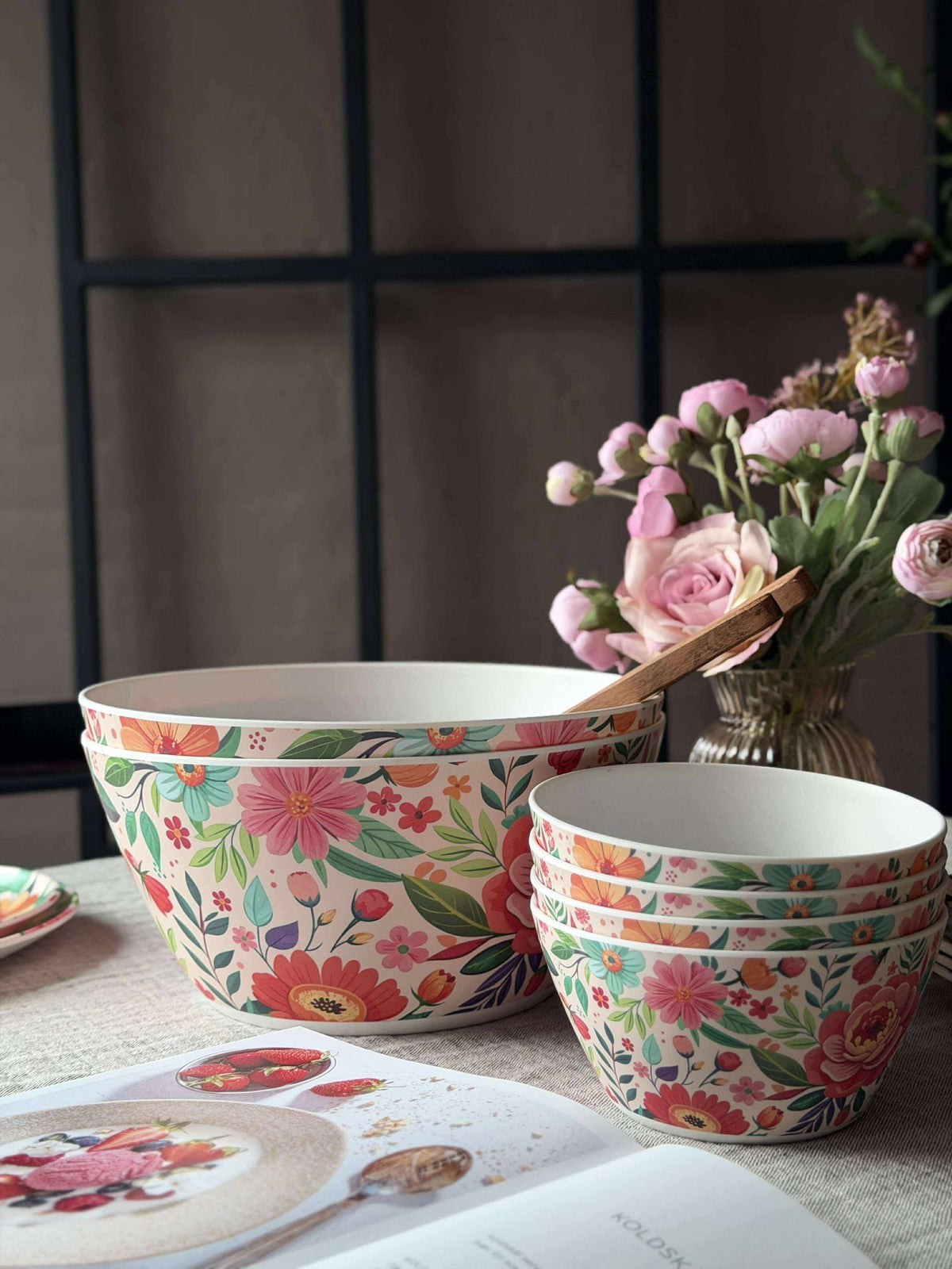 Kom flower melamine