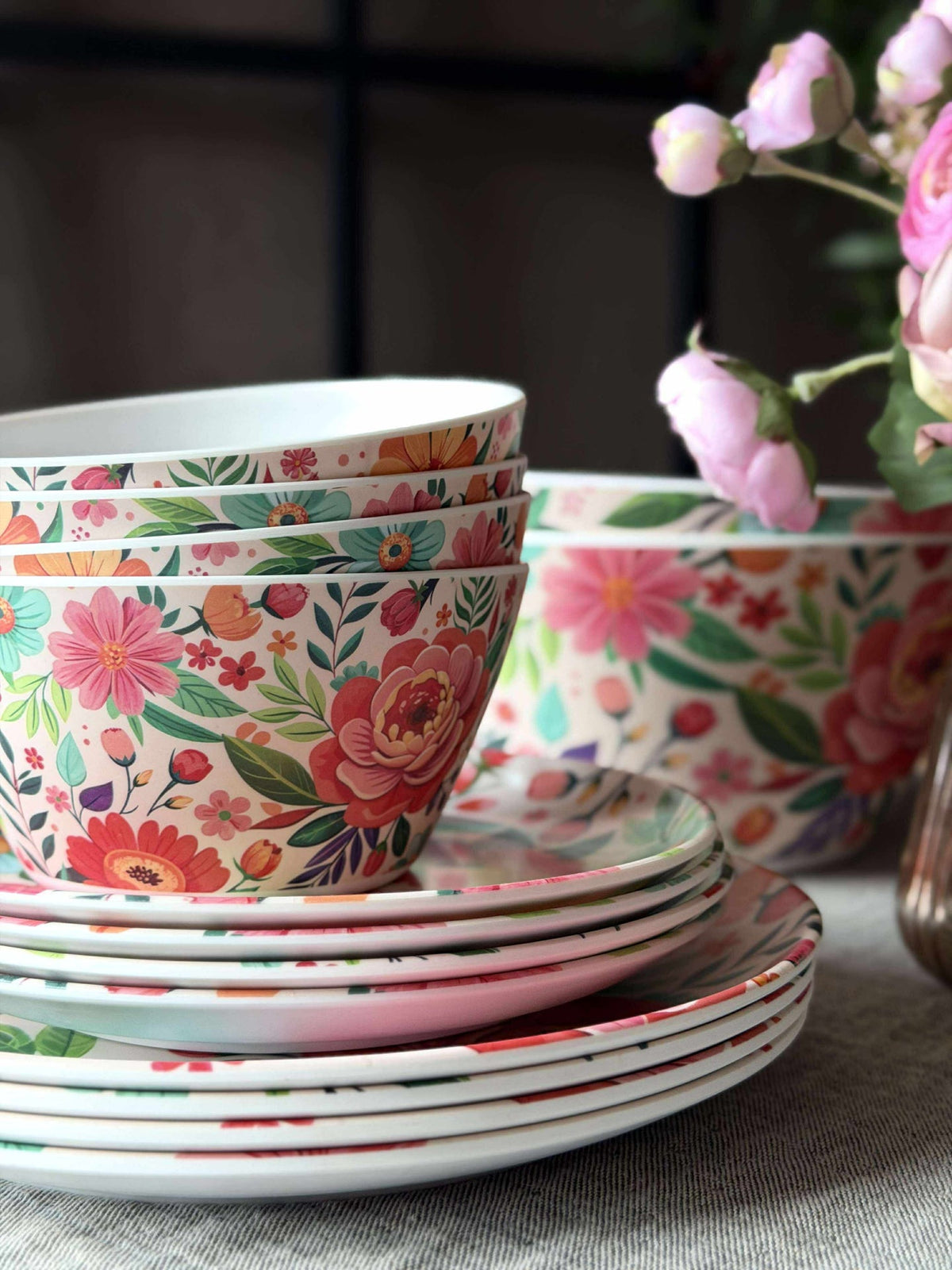 Kom flower melamine
