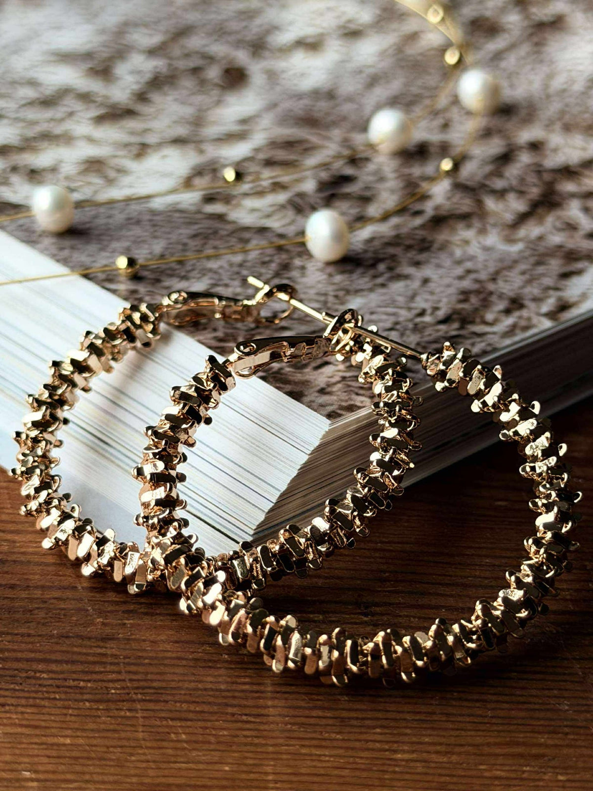 Oorbellen INA Hoops Small - 18K verguld
