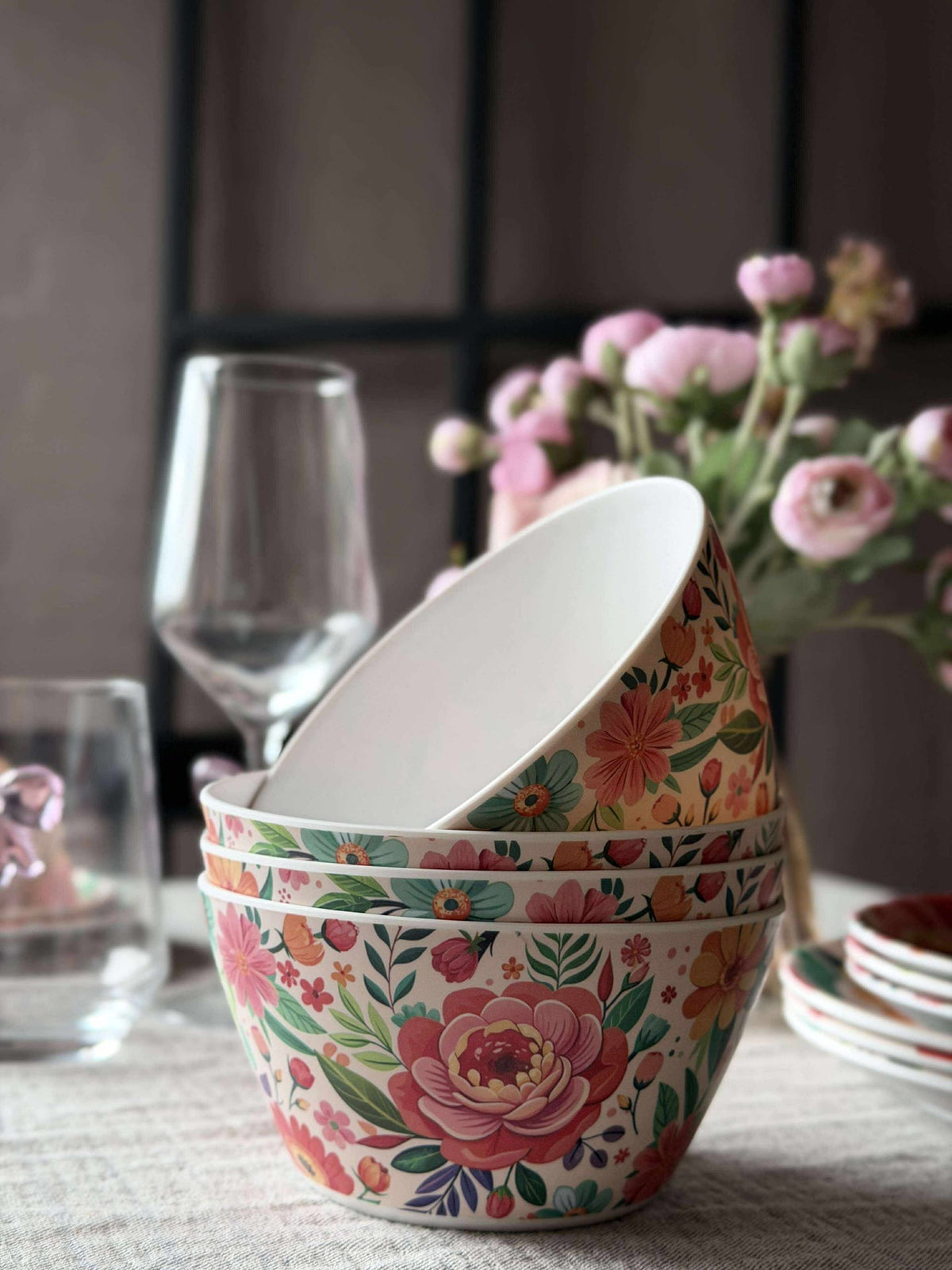 Kom flower melamine