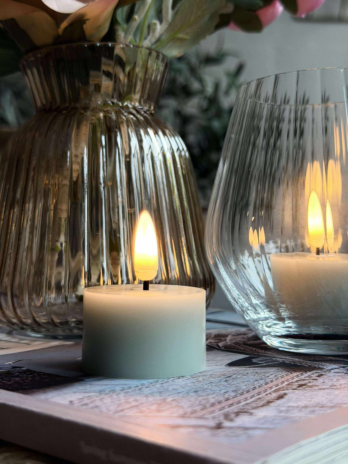 LED theelichtjes 2 st. - Mintwas