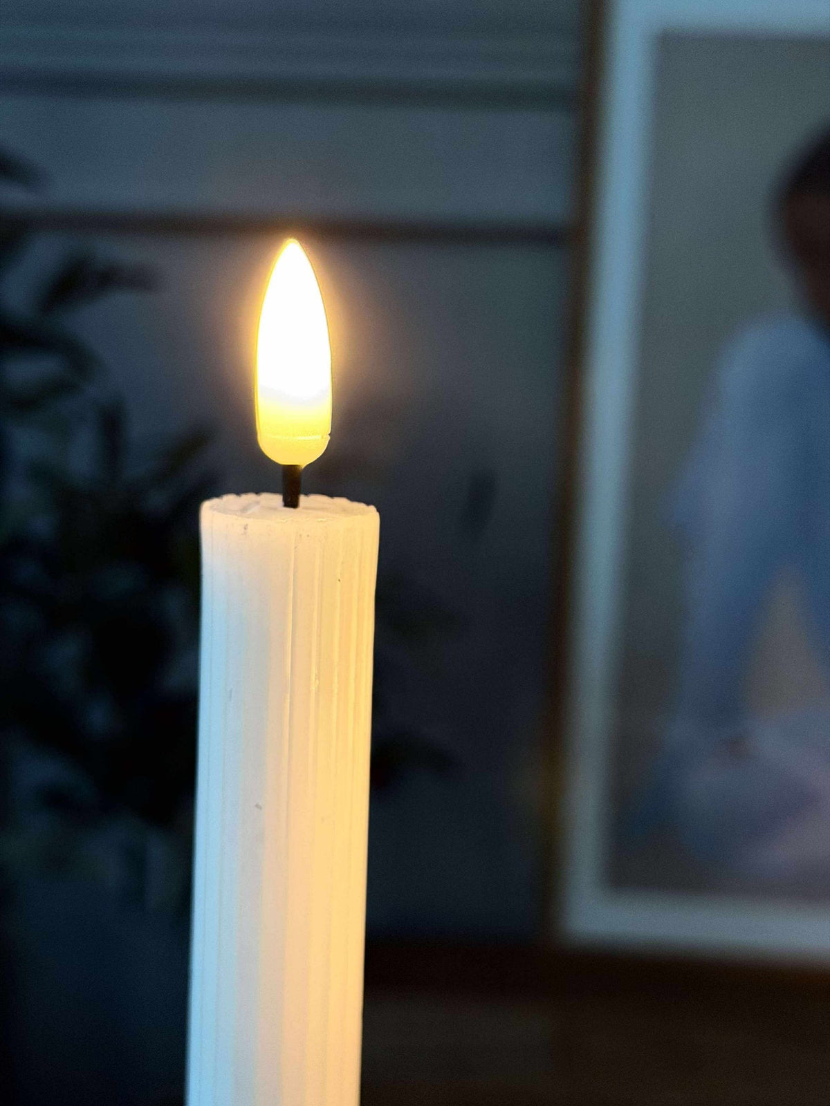 LED Kaarsen met Ribbelstructuur - 22 cm