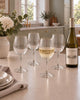 Wijnglazen Geribbeld met gouden rand - 4 st. 350 ml