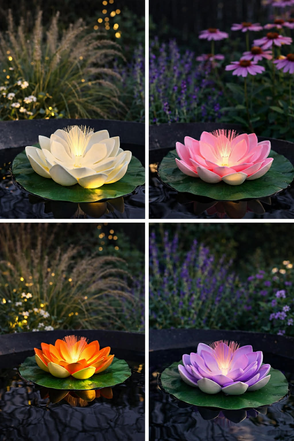 Lotus met solar - Meerdere kleuren