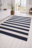 Vloerkleed BRED STRIB - 140x200cm antraciet / natuur