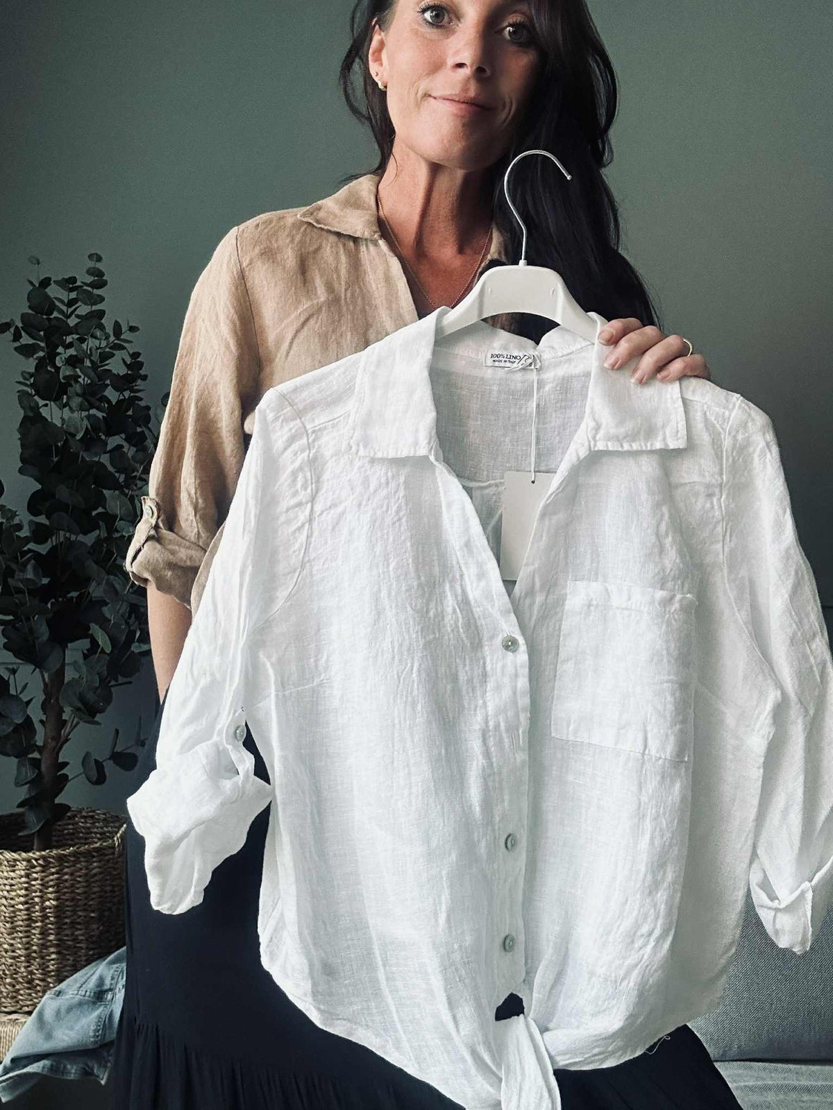 Blouse NALA wit - 100% linnen