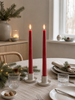 LED Kaarsen kegelvormig - Rood 24,5 cm
