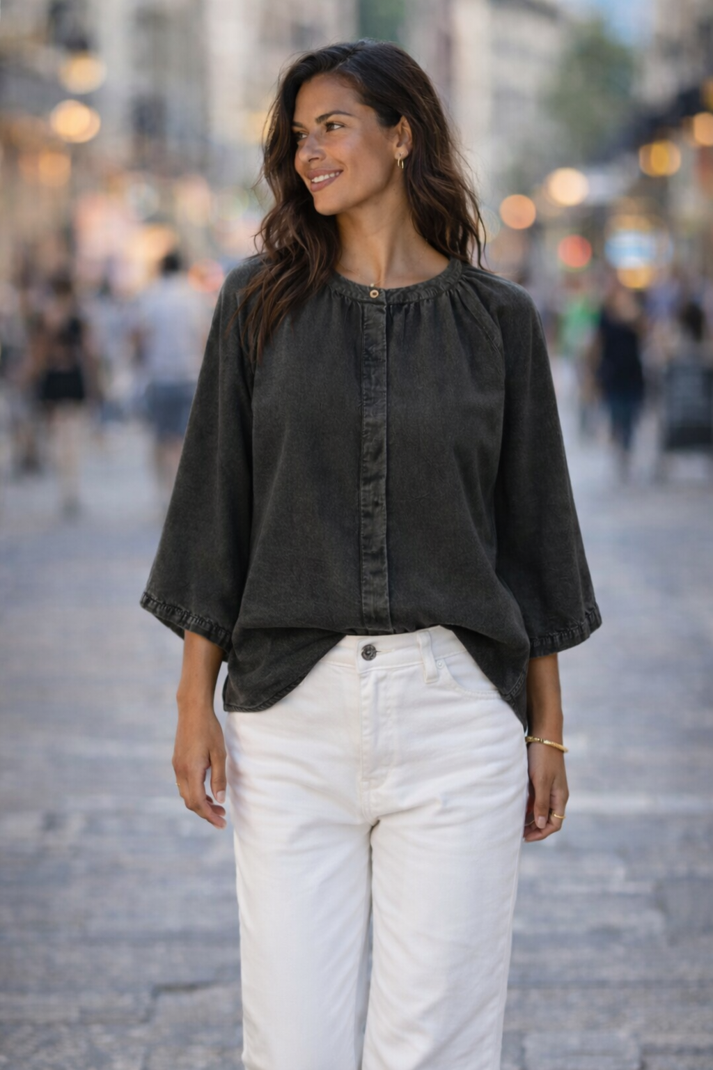 Blouse Victoria - Stone grey