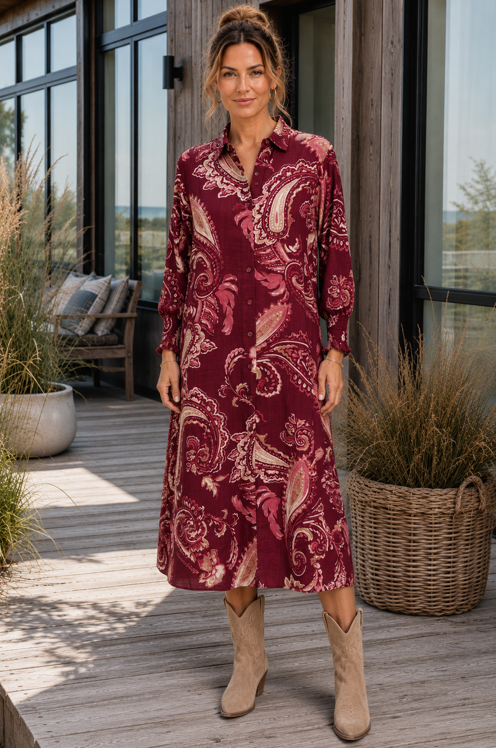 Jurk Moss Bordeaux