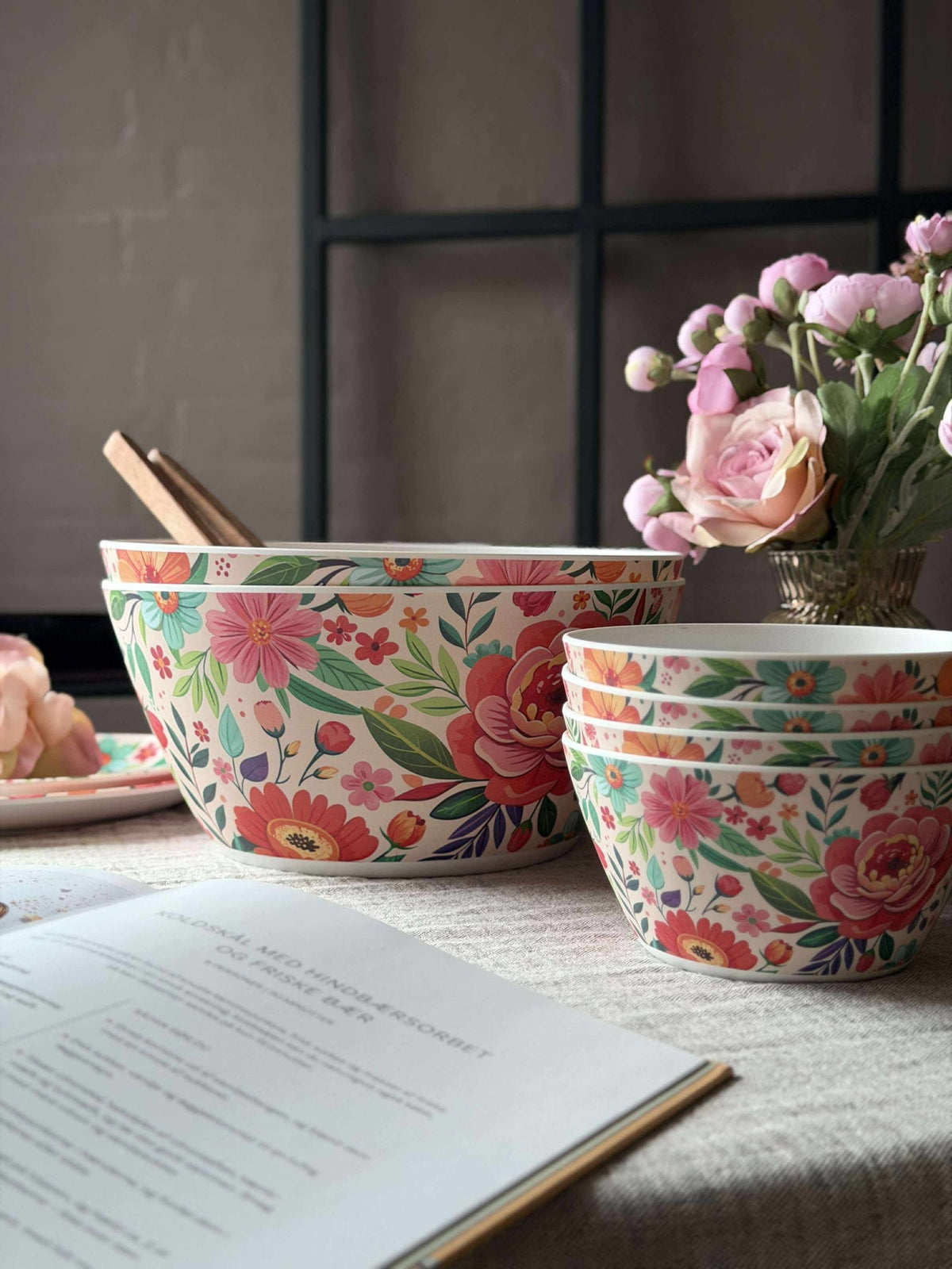 Kom flower melamine