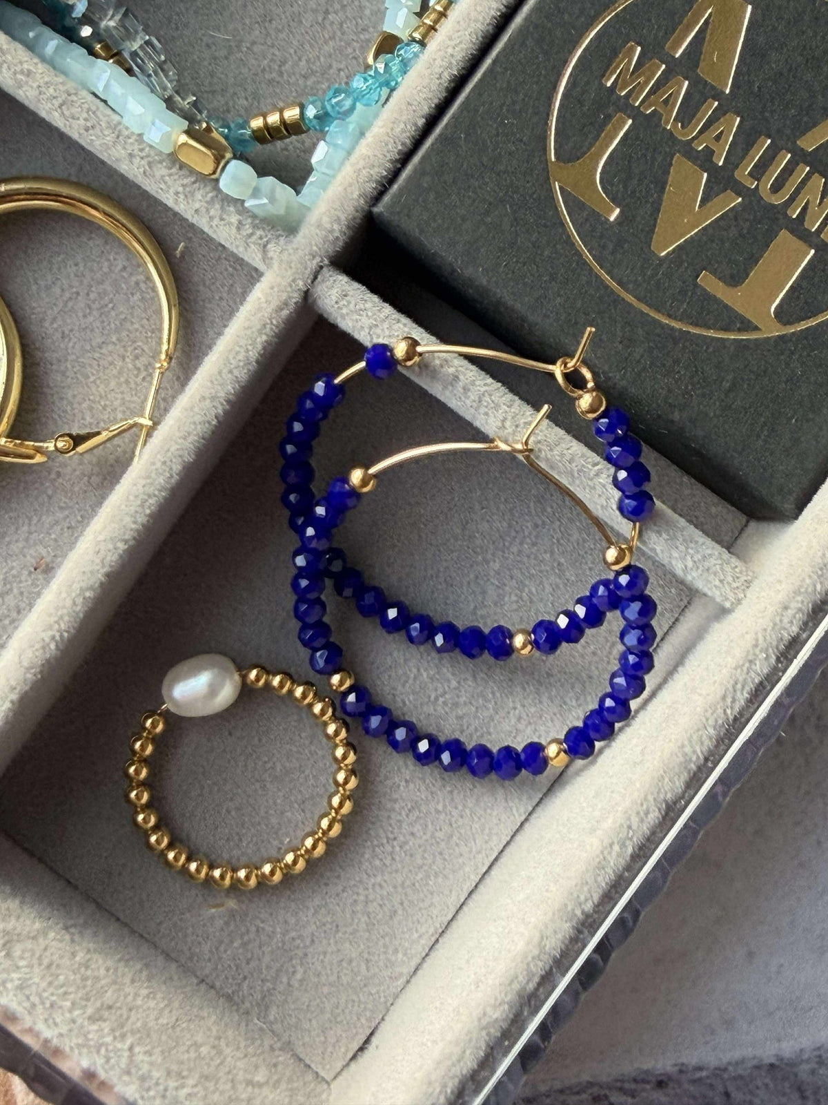 Oorbellen Merle – Royal Blue