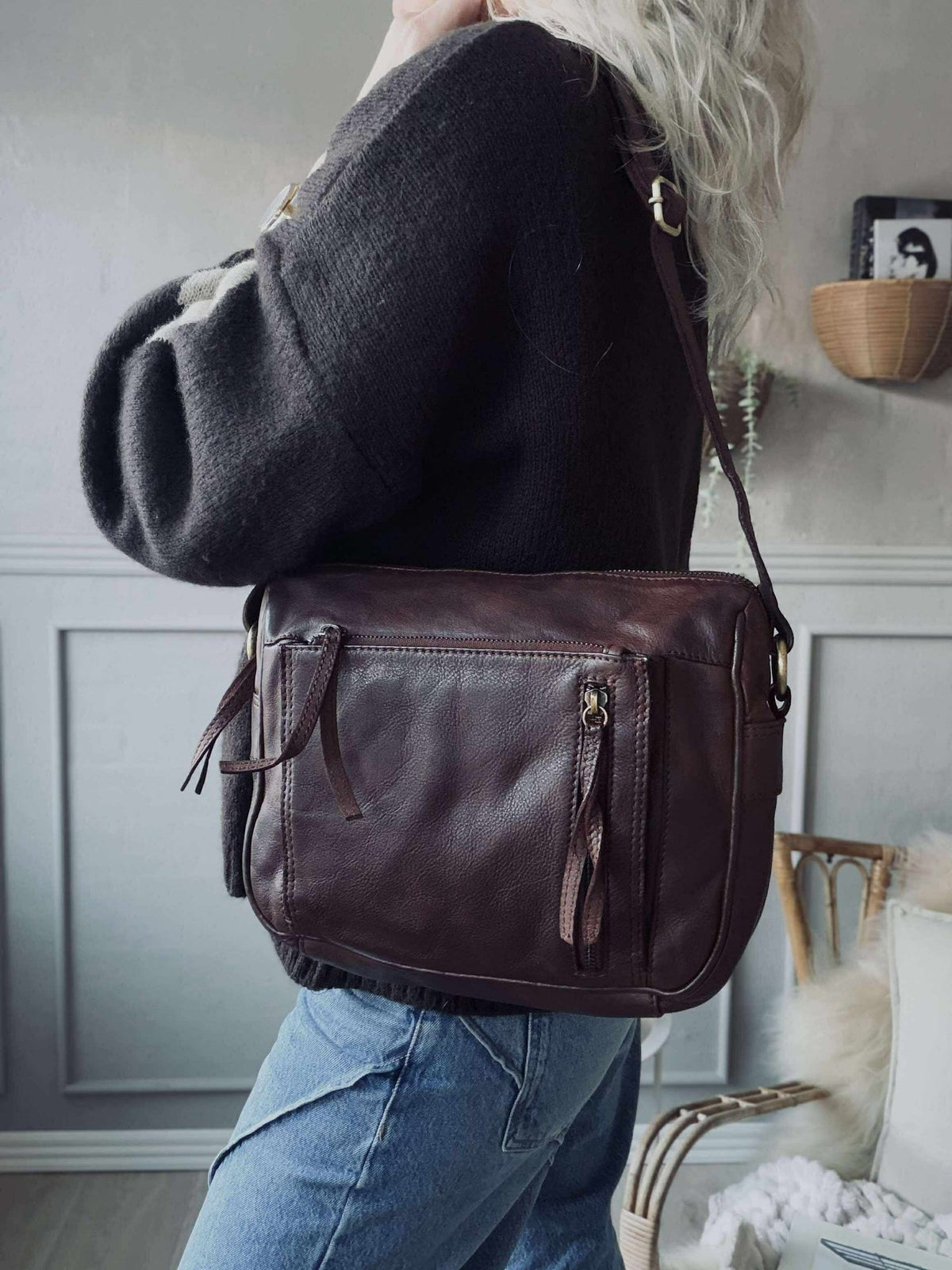 Crossbody Raw Boheme Big – Brown