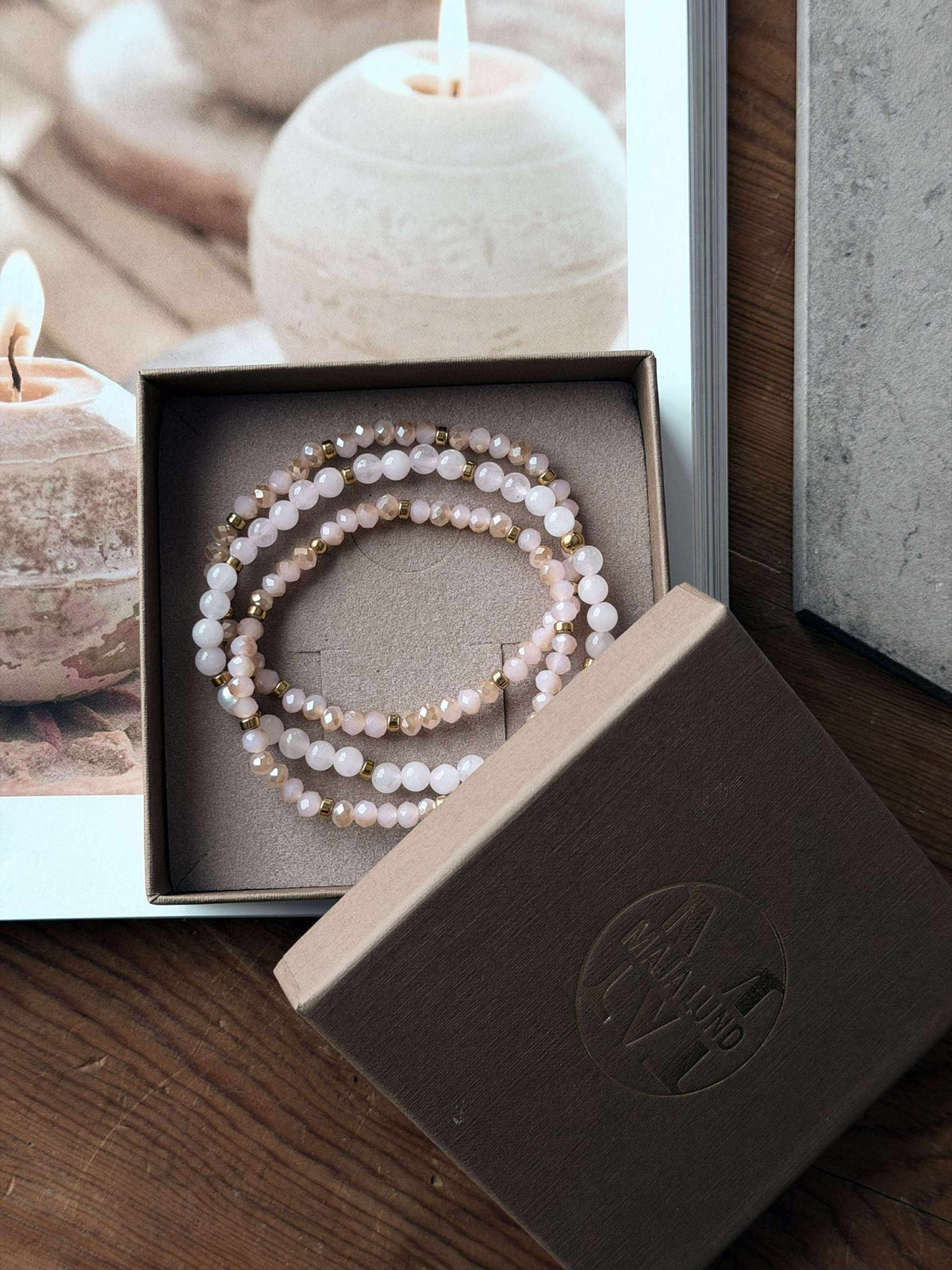 Armband Leah Soft Rose – Set van 3 stuks