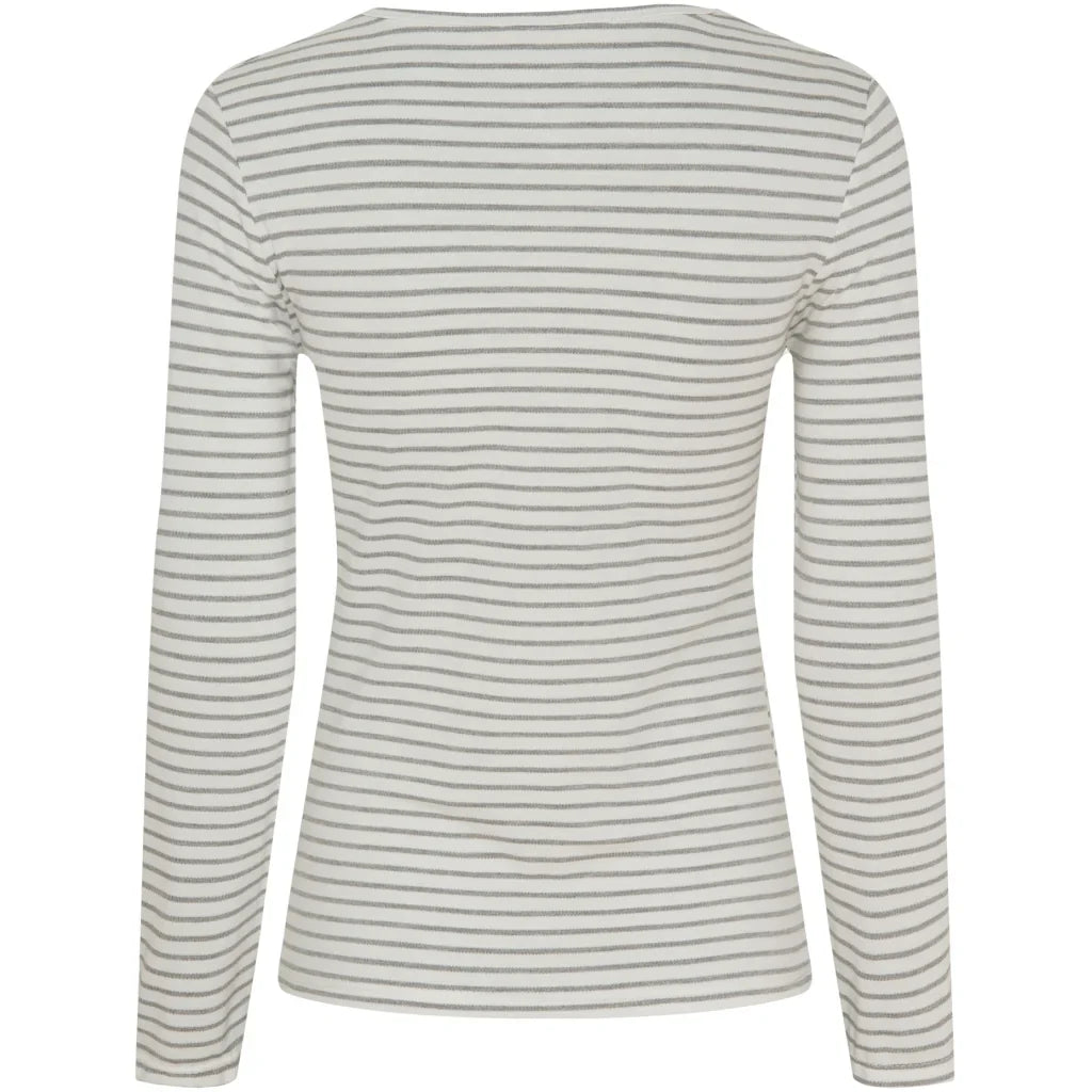 Blouse Nancy gestreept - Grijs/wit