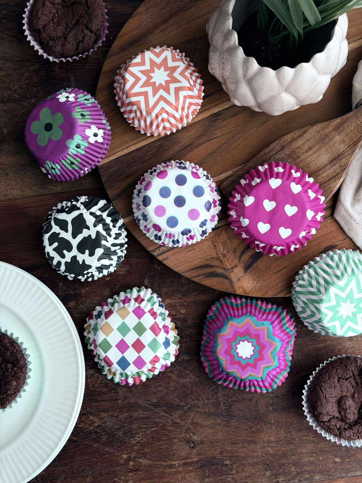 Muffinvormpjes 60 st - Color mix