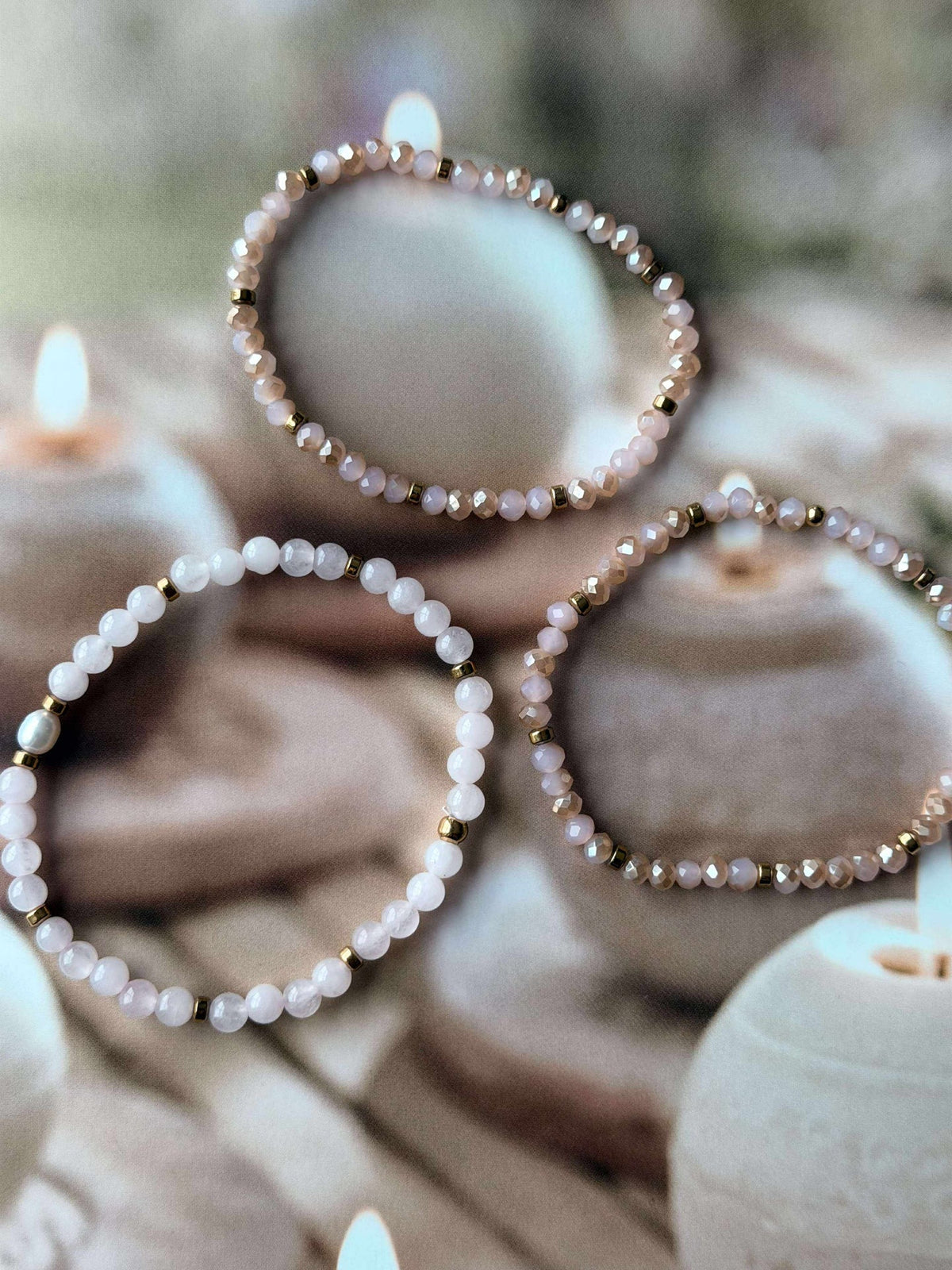 Armband Leah Soft Rose – Set van 3 stuks