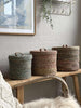 Manden met deksel COLOR - Set van 3 stuks