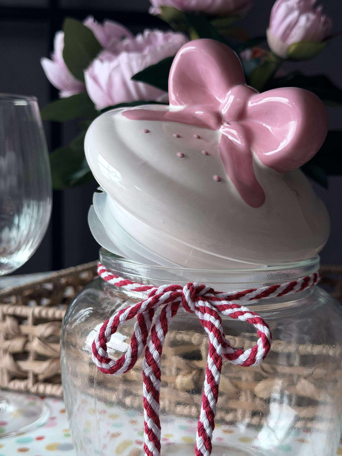 Opbergpot met strik - 1200ml