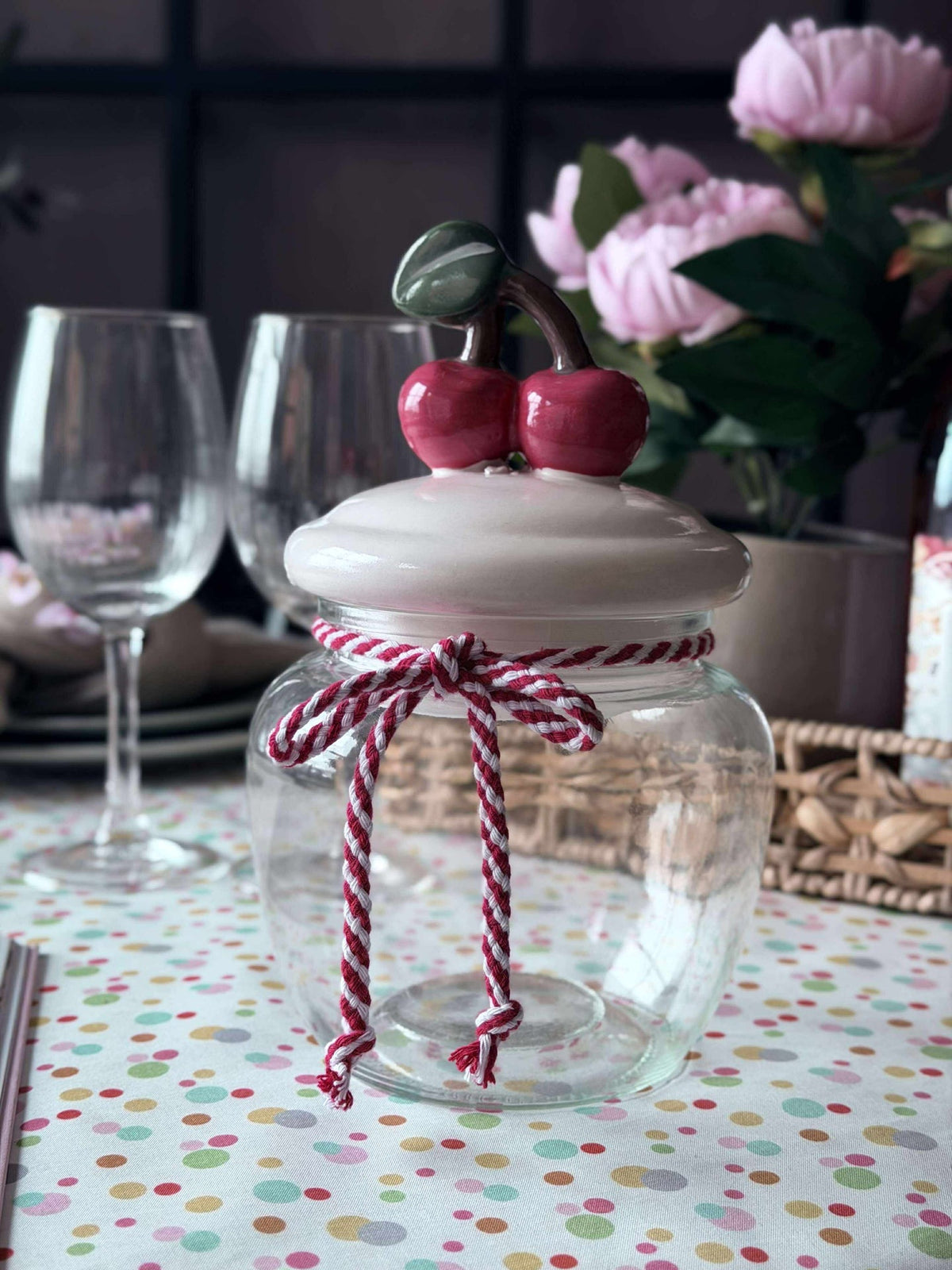 Voorraadglas met kersen - 1200 ml