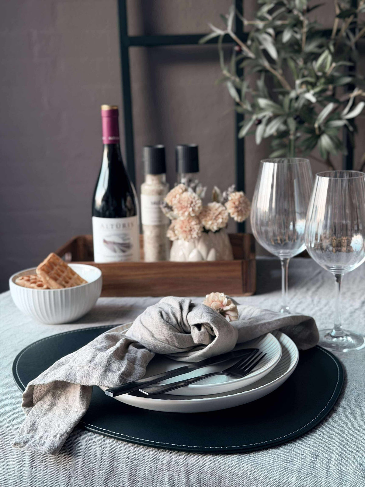 Placemat ovaal - Zwart