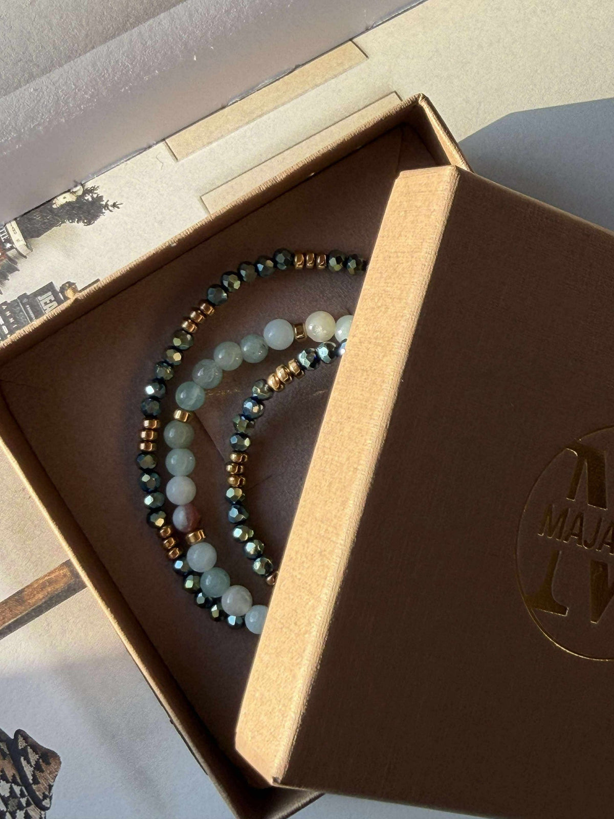 Armband Leah Emerald – Set van 3 stuks