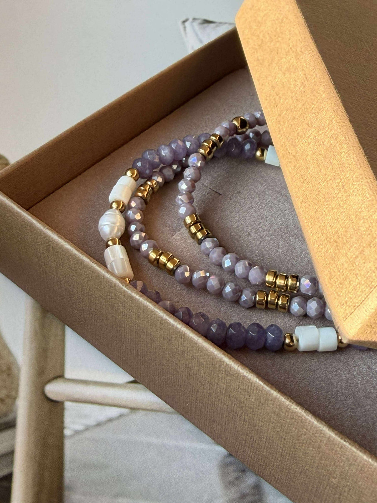 Armband Sarabella Lavendel – Set van 3 stuks