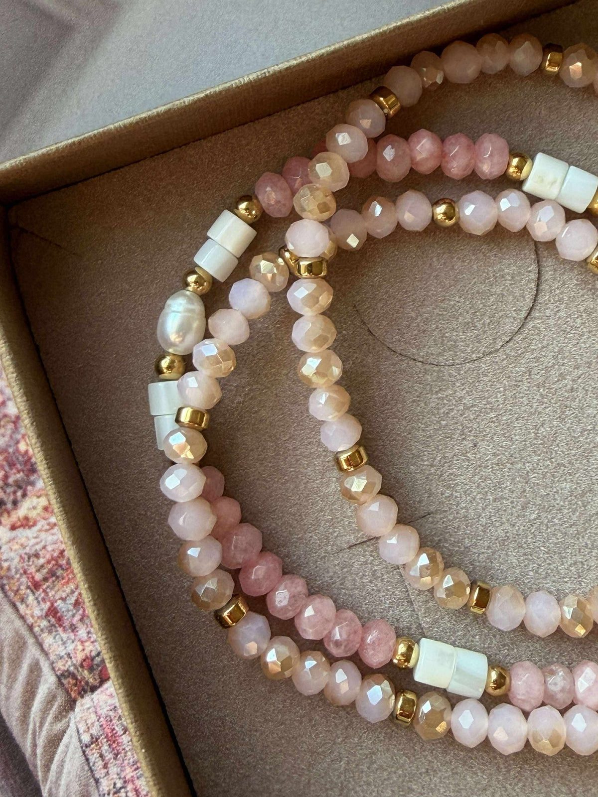 Armband Sarabella Soft Rose – Set van 3 stuks