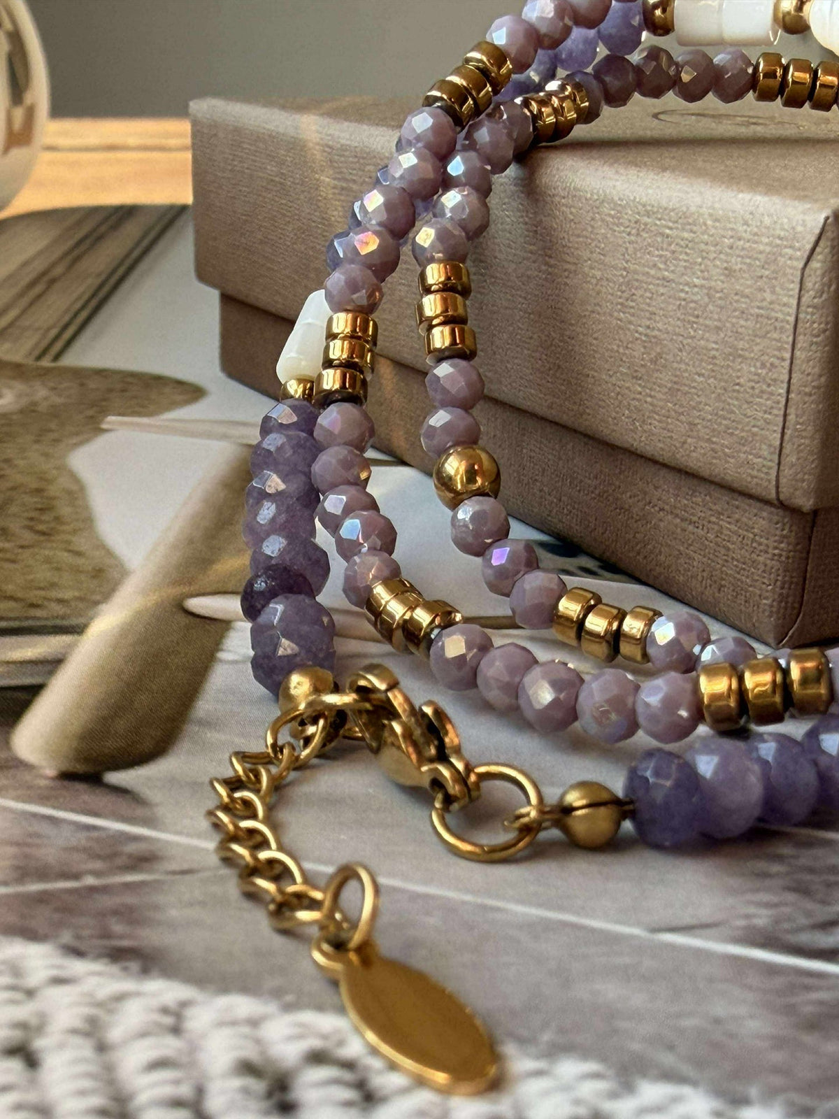 Armband Sarabella Lavendel – Set van 3 stuks