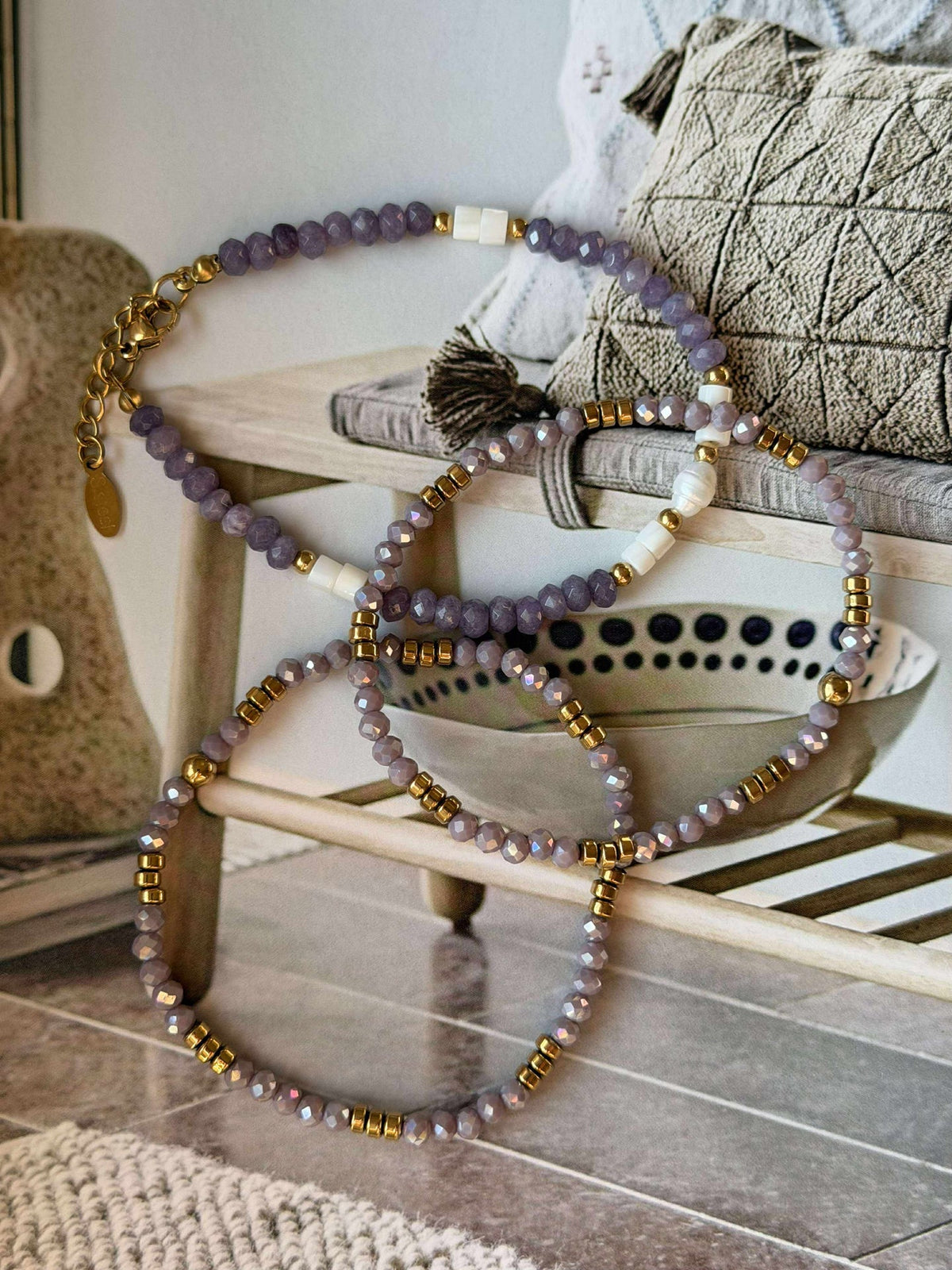 Armband Sarabella Lavendel – Set van 3 stuks