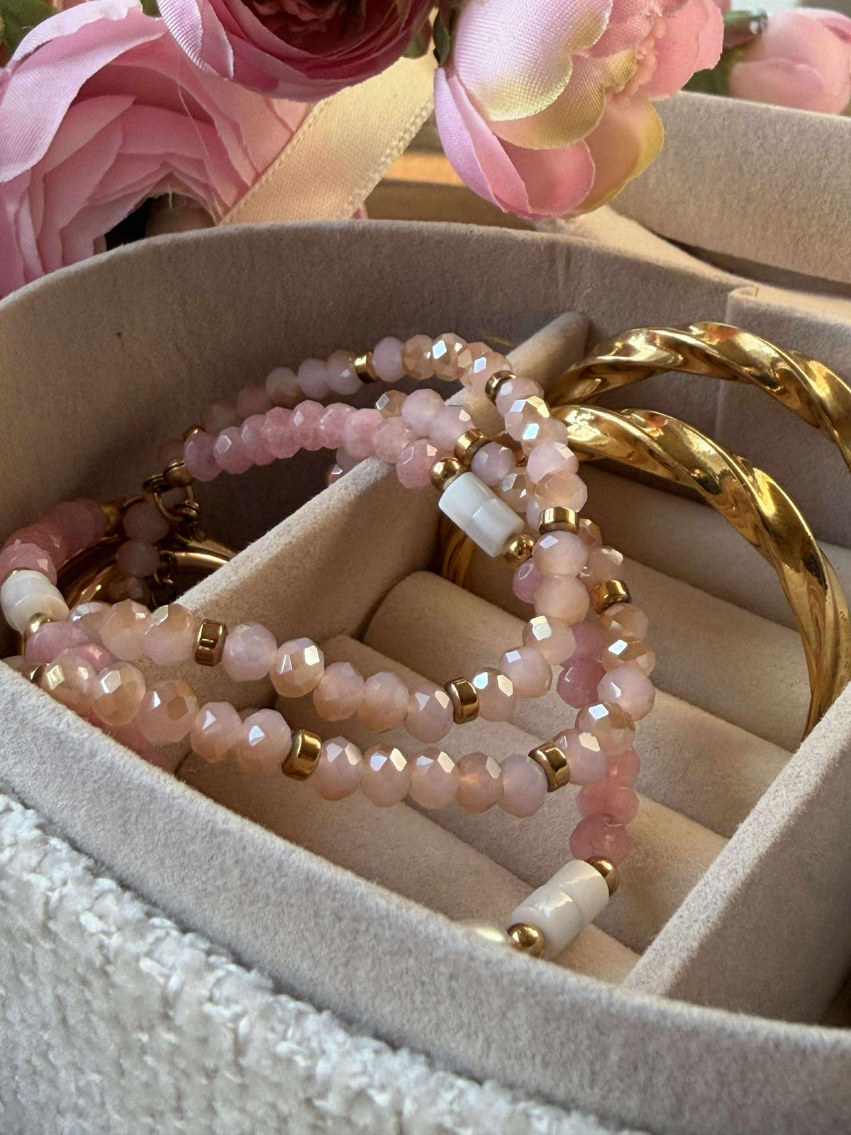 Armband Sarabella Soft Rose – Set van 3 stuks