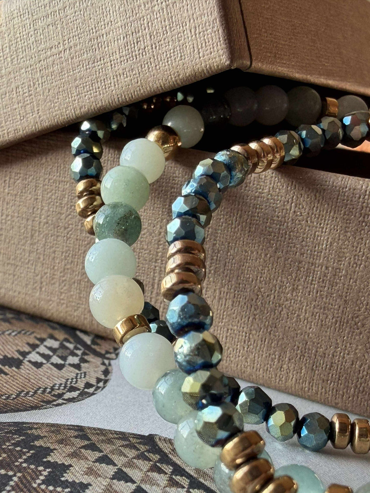 Armband Leah Emerald – Set van 3 stuks
