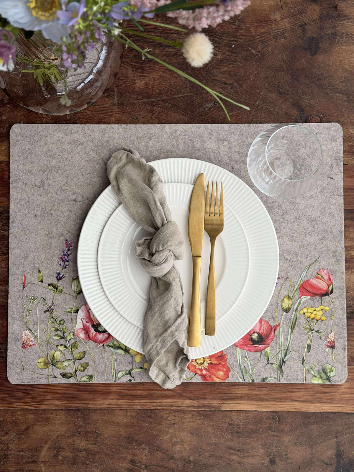 Placemat paas - Beige vierkant