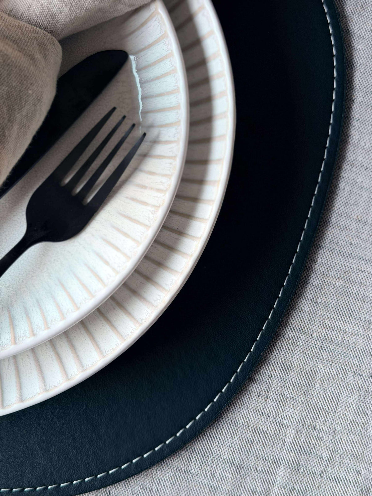 Placemat ovaal - Zwart