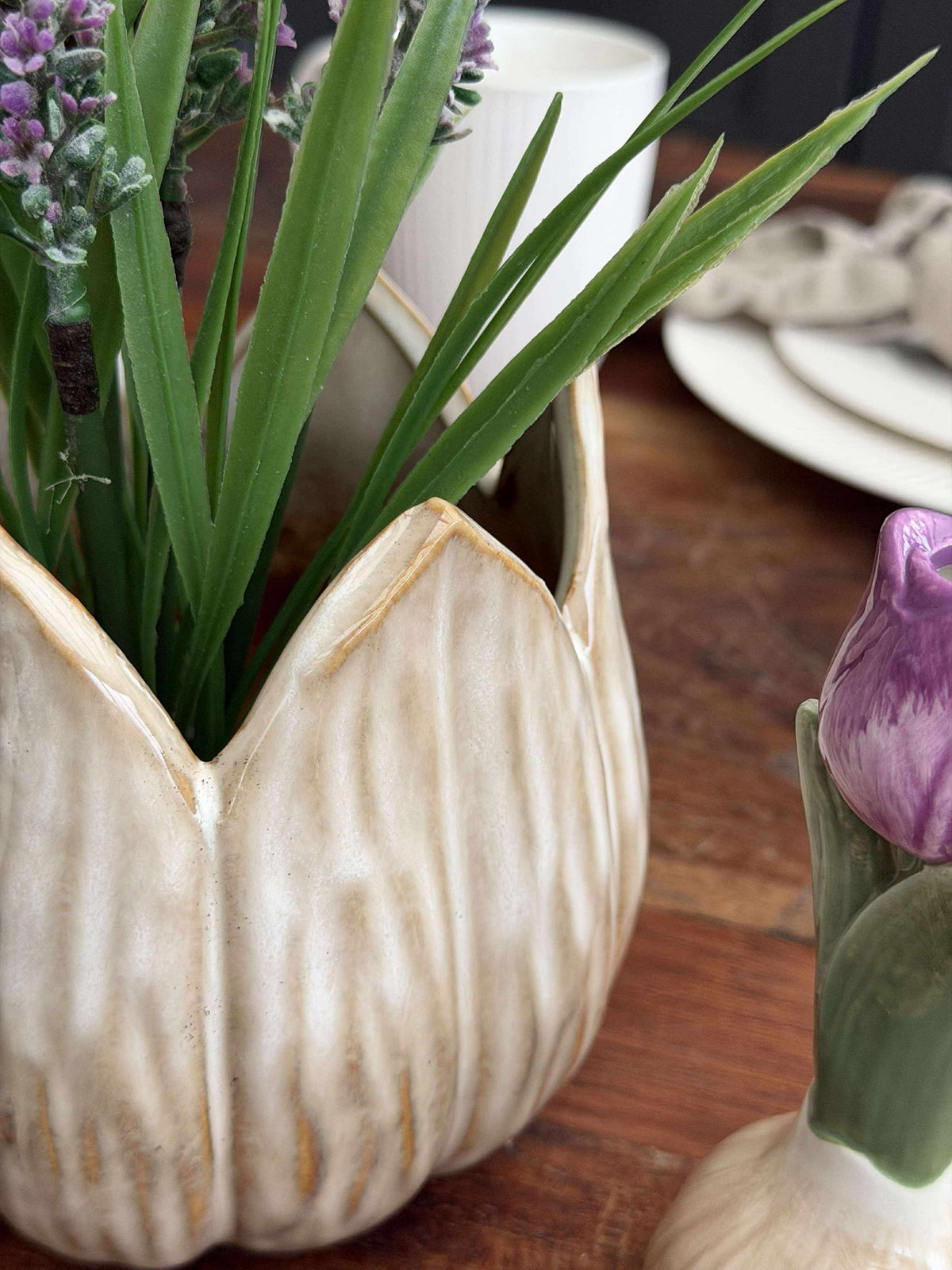 Bloempotten TULIP beige- Meerdere maten