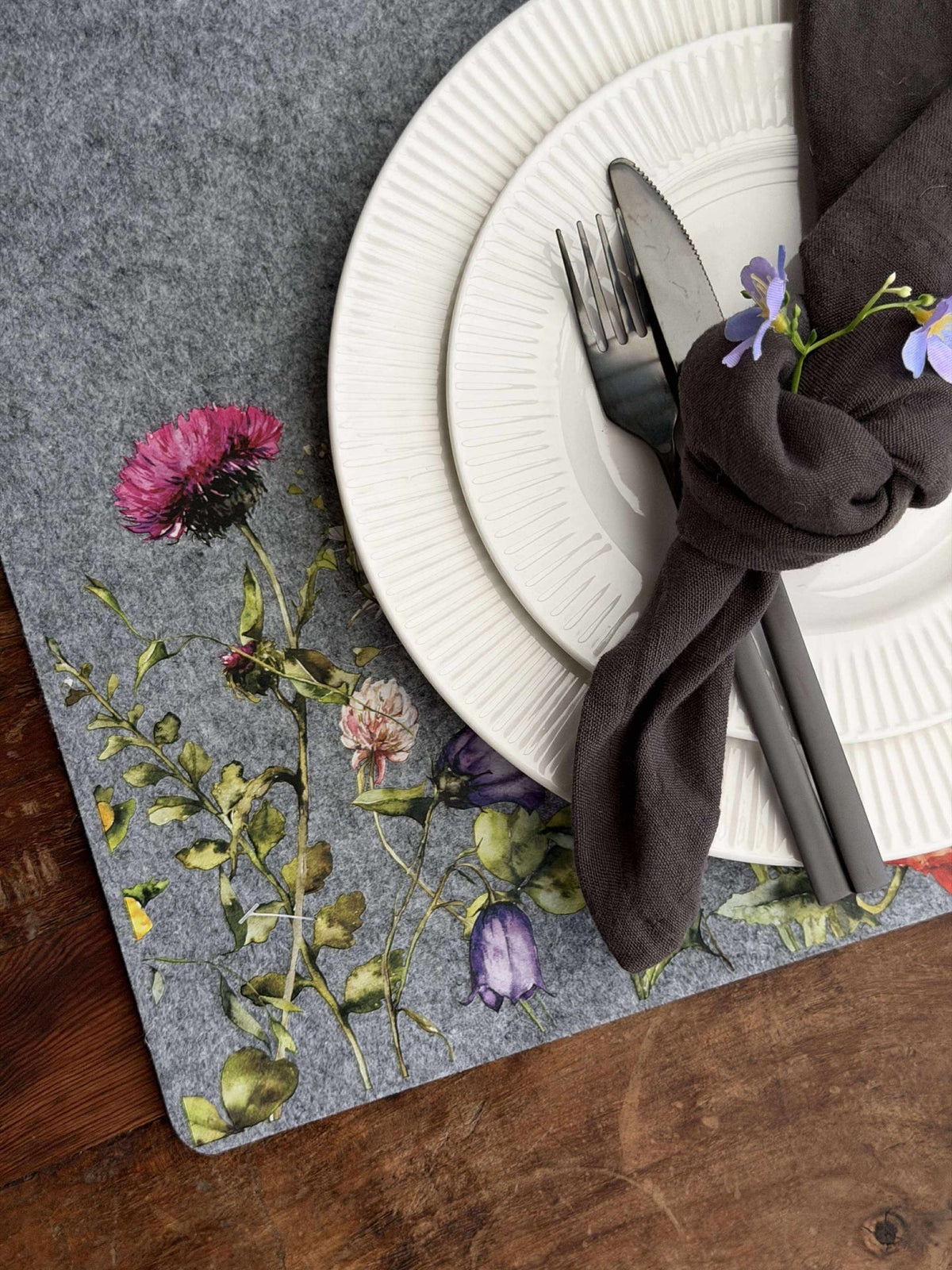 Placemat Pasen - Grijs vierkant