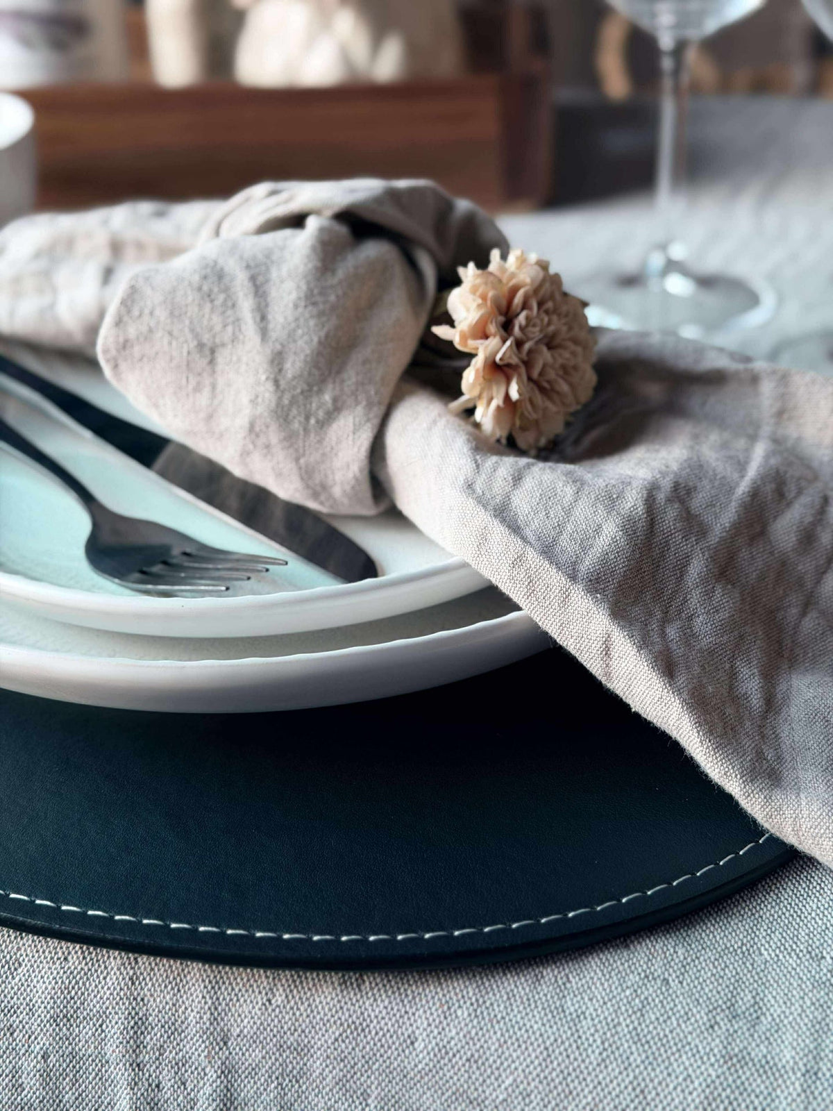 Placemat ovaal - Zwart