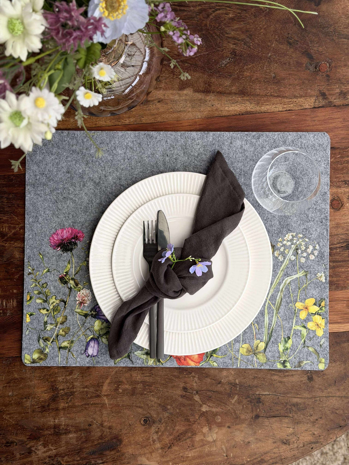 Placemat Pasen - Grijs vierkant