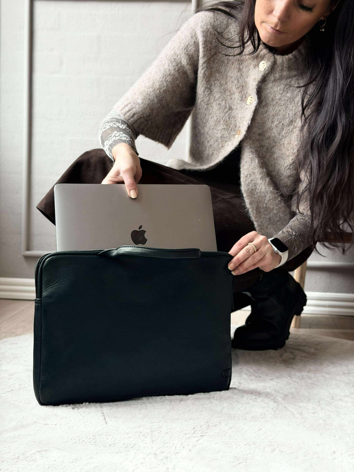 Computercover met handvatten en voorvak