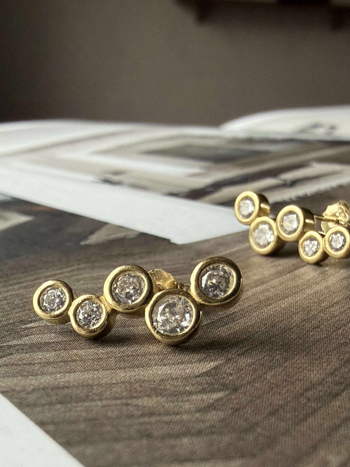 Oorknopjes Amina - verguld sterling zilver