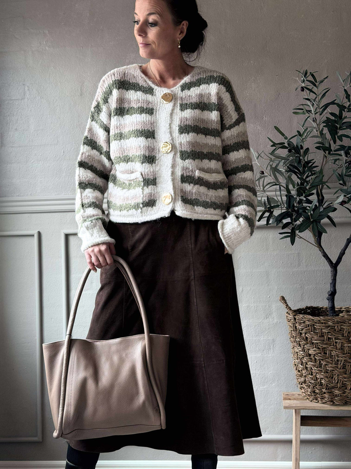Cardigan Groene streep