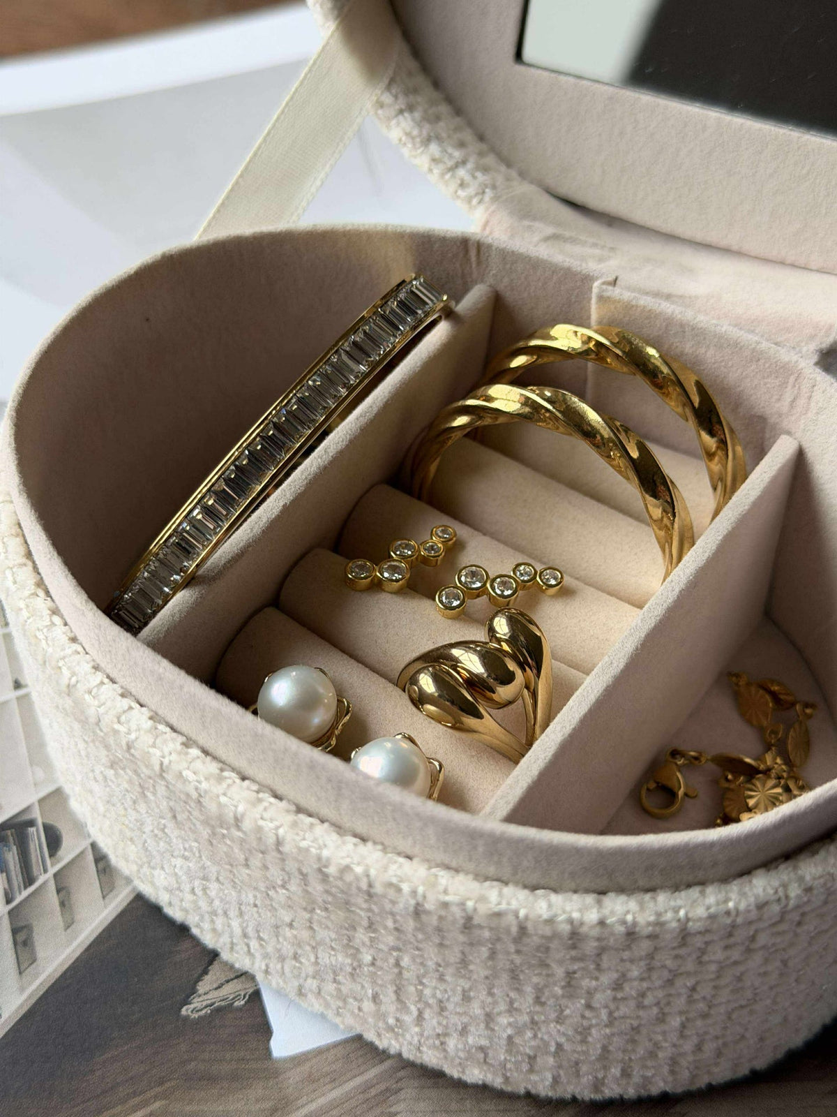 Oorknopjes Amina - verguld sterling zilver