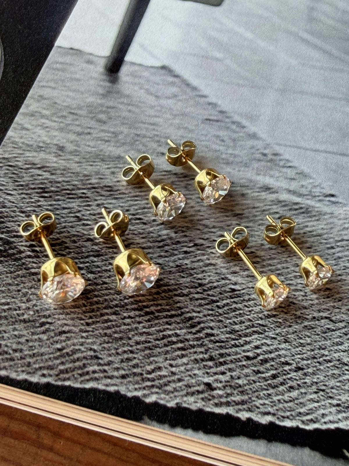 Mix box met 6 oorbellen - Riva 18k verguld