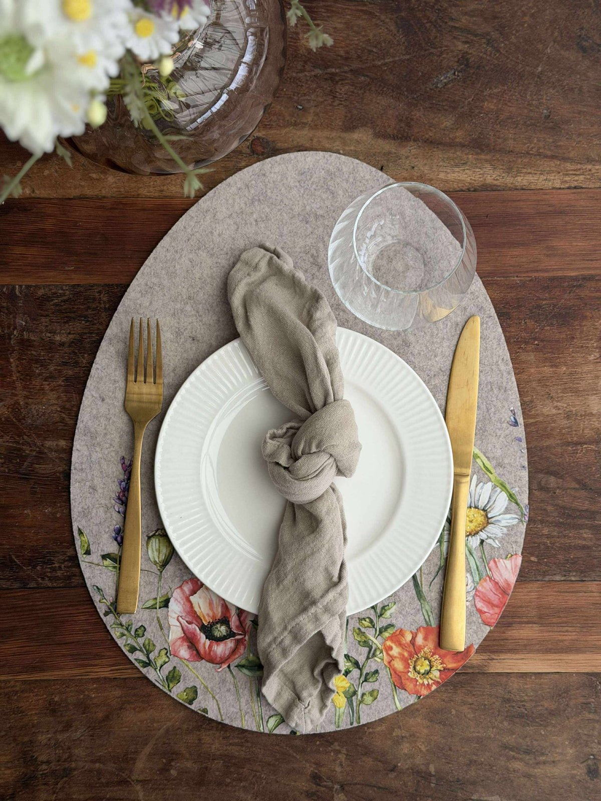 Paasplacemat - Beige ovaal