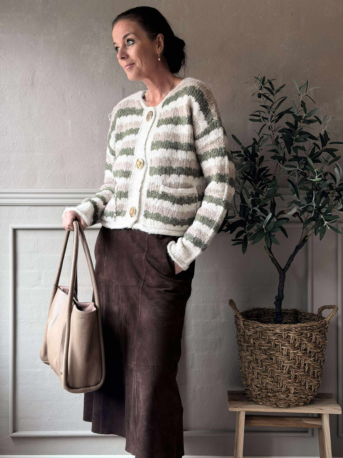 Cardigan Groene streep