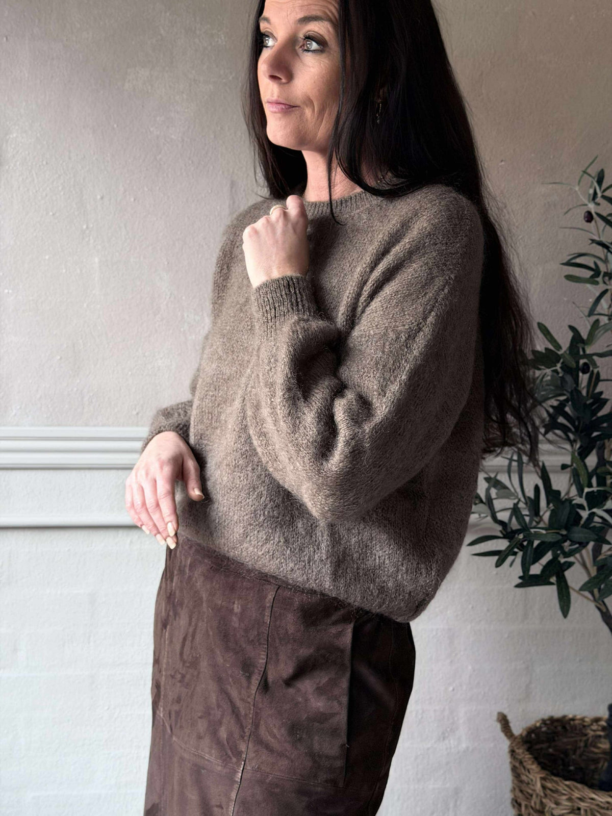 Gebreid LUX Mohair - Taupe