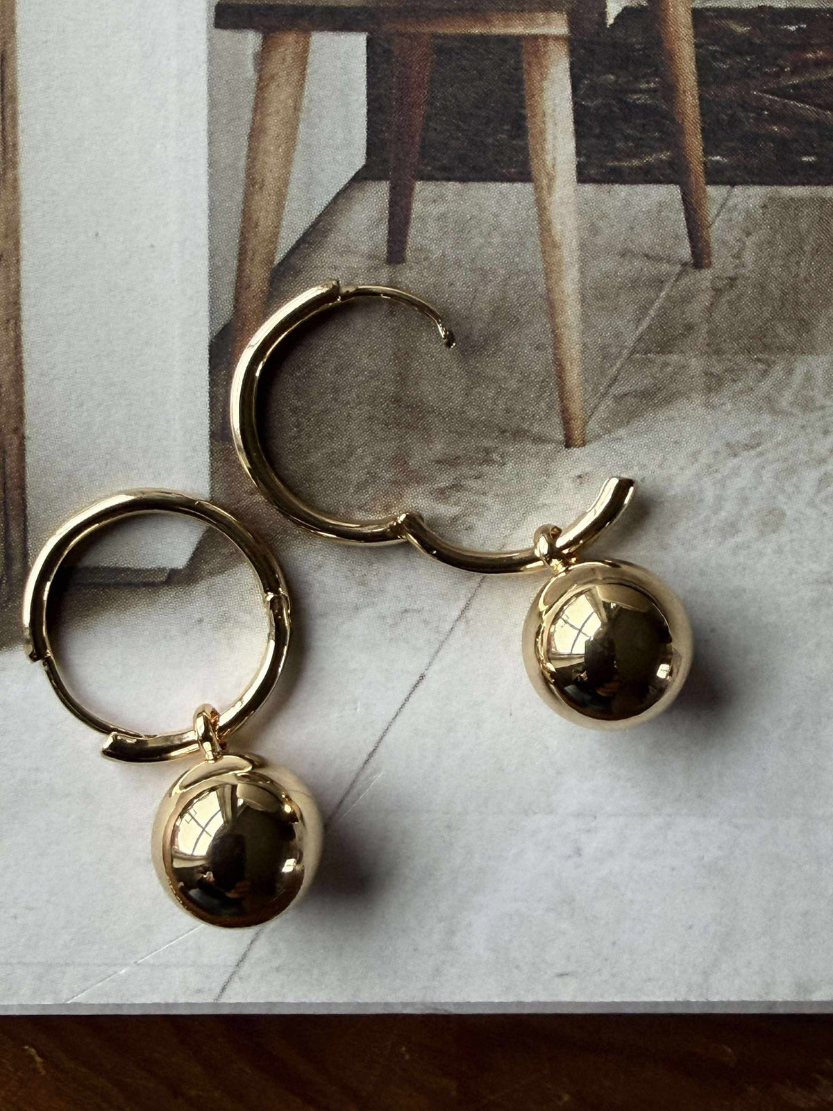 Oorbellen AIR hoop verguld