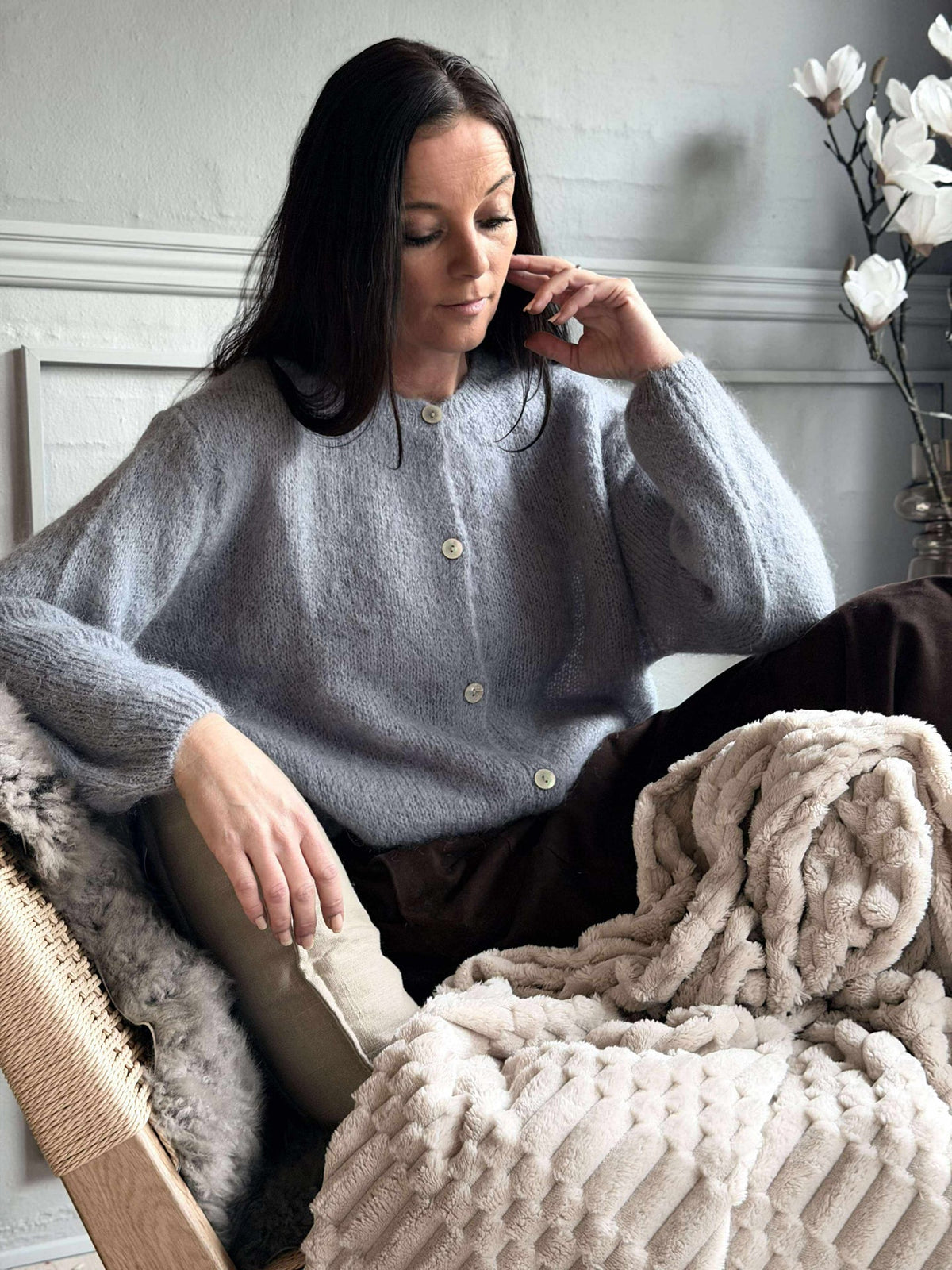 Cardigan Mohair - Grijs