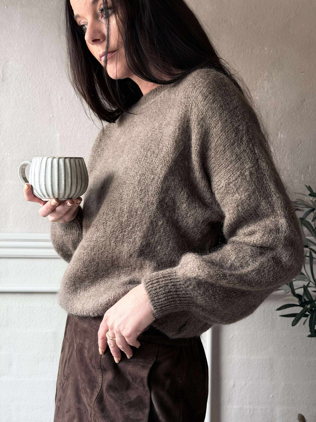 Gebreid LUX Mohair - Taupe